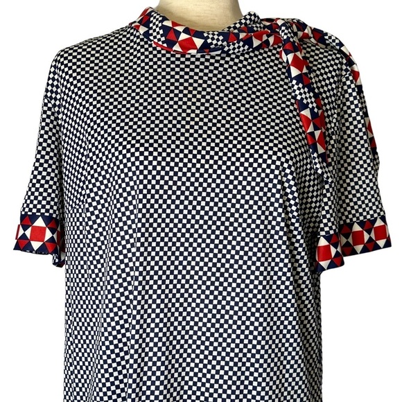 Lorac‎ Original Vintage 1970s 1980s Union Made Blue White Gingham Plaid Necktie - Picture 3 of 16